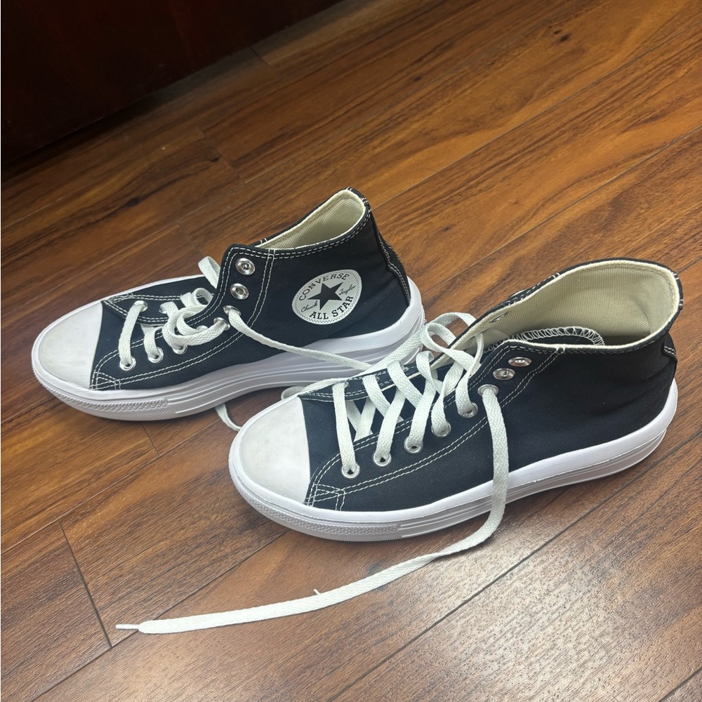 Converse Black and White High Top Sneakers